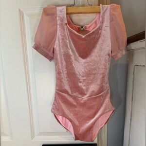CXL Jdancewear  Pink Velvet Kids Dance Leotard